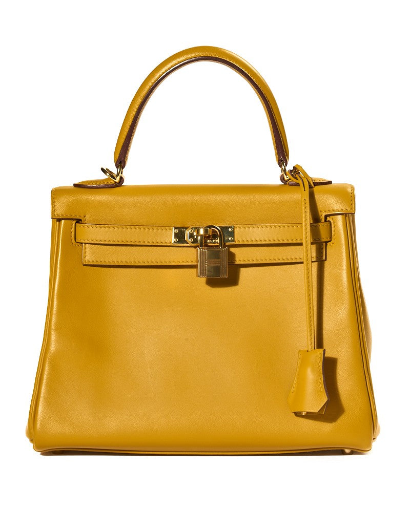 Hermès Kelly Bag 25 Amber Swift Yellow
