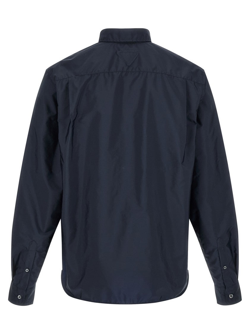 Prada Re-Nylon Shirt With Mother-Of-Pearl Button Closure And Patch Pocket