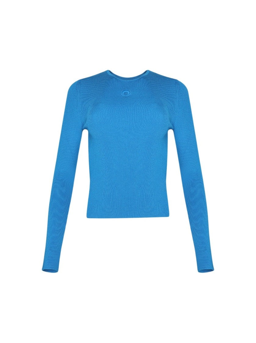 Marine Serre Open Back Pullover Top