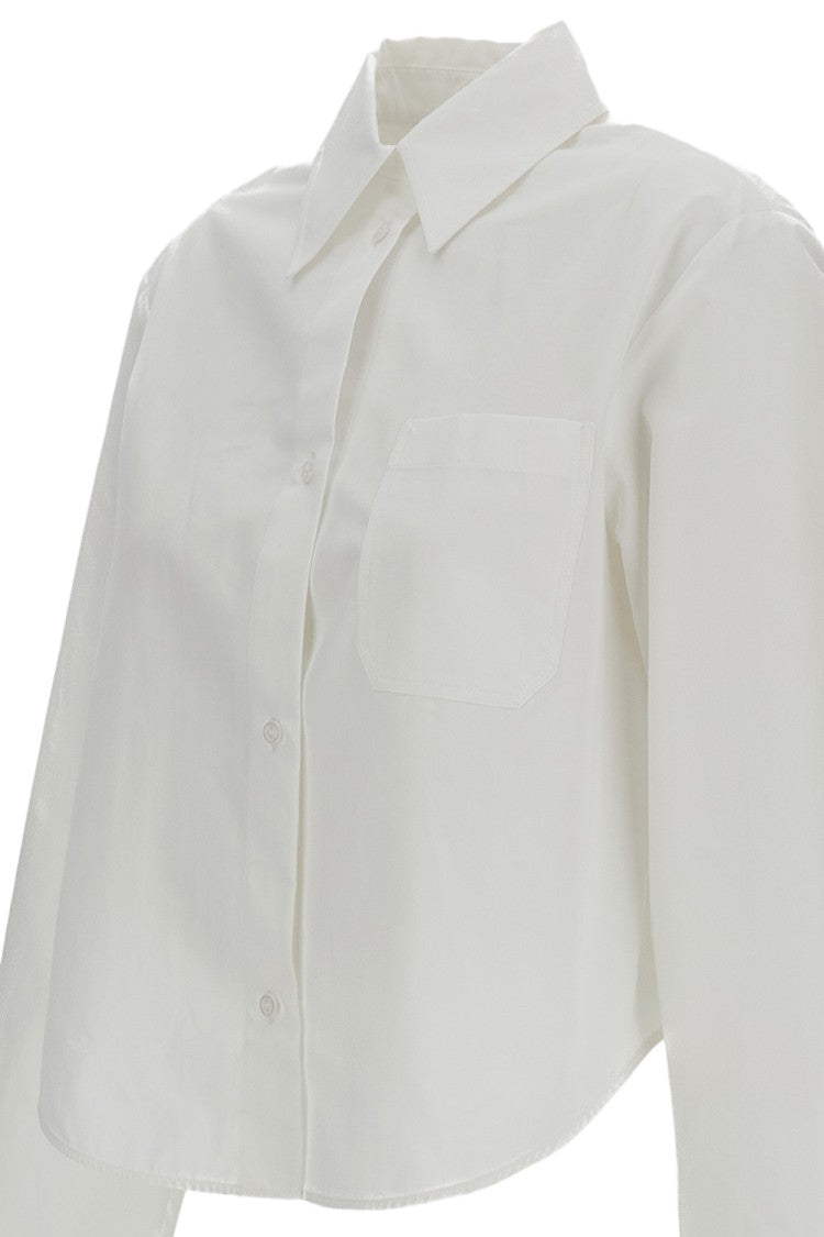 Sportmax White Ceppo Cropped Cotton Shirt