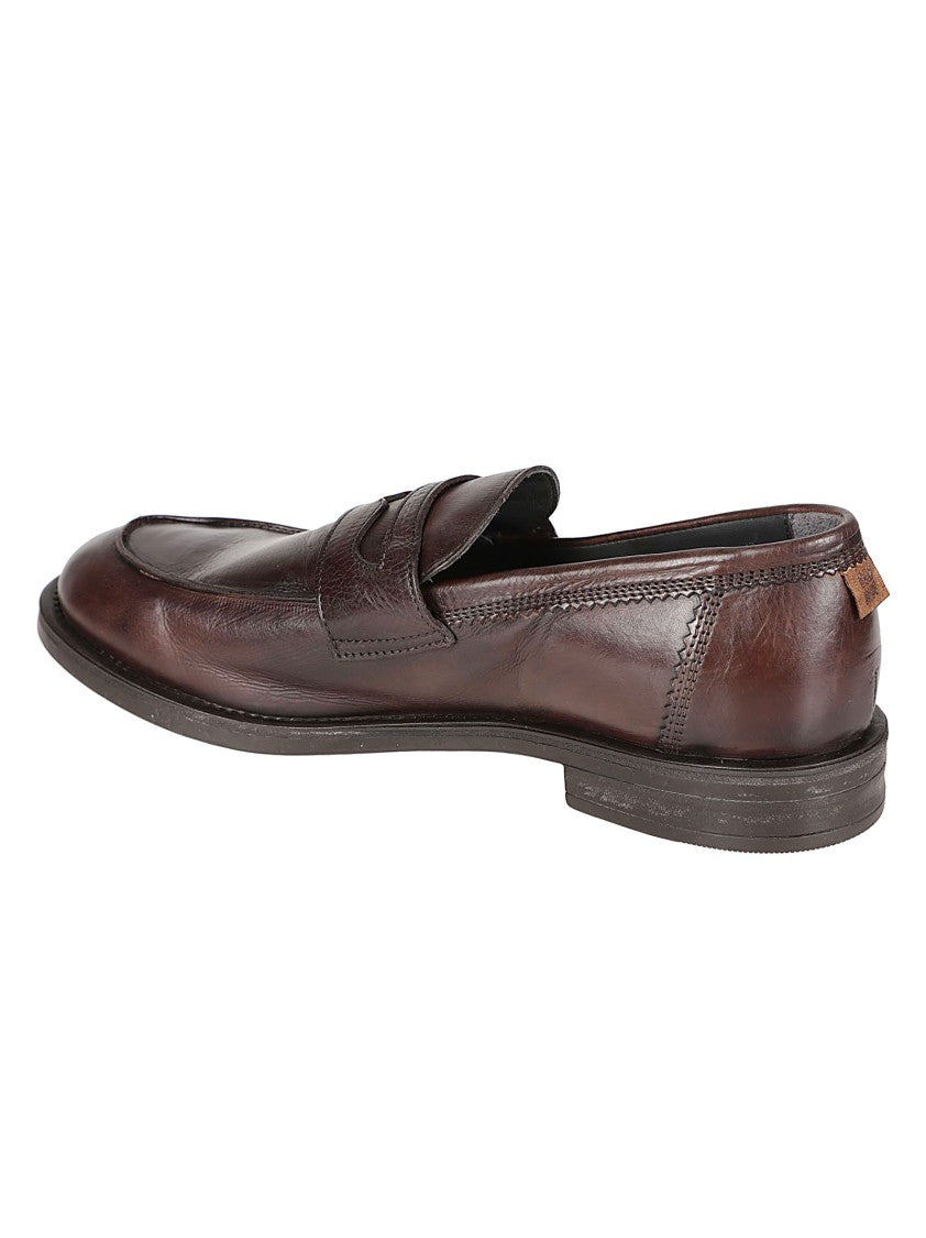 Moma Penny Strap Suede Loafers With Polished Silhouette
