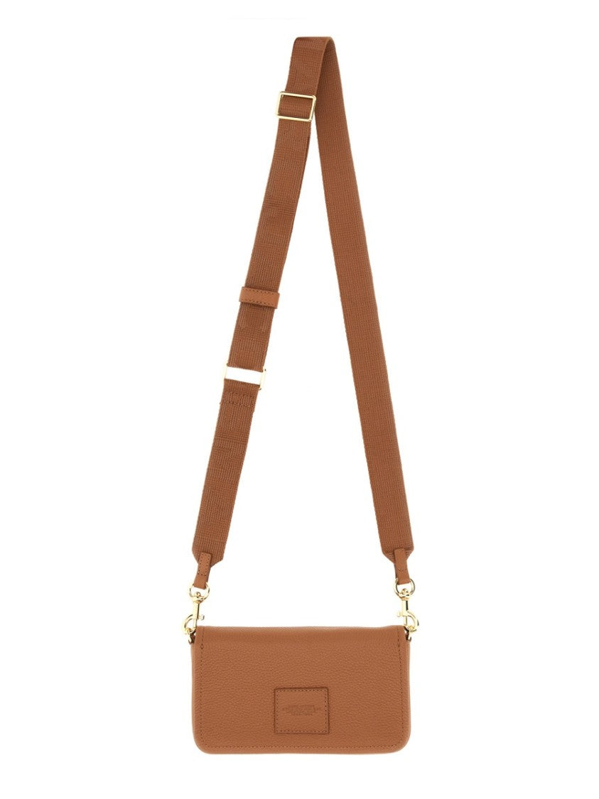 Marc Jacobs Textured Leather Rectangular Crossbody Bag With Gold-Tone Hardware