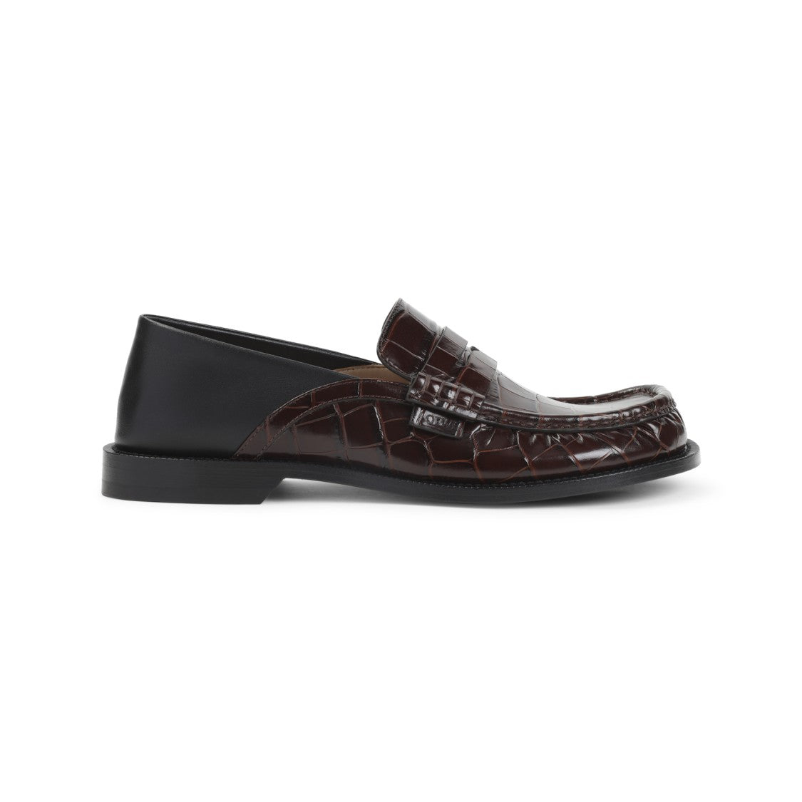 Loewe Campo Flap Back Dark Brown Calfskin Loafers