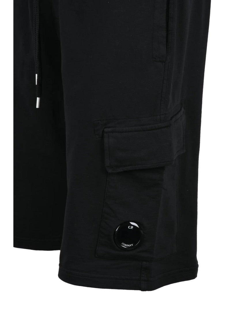 C.P. Company Black Cotton Sweatshorts