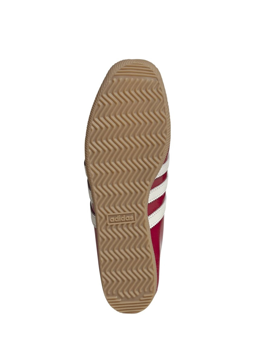 Adidas Glossy Red Sneakers With Contrasting Details