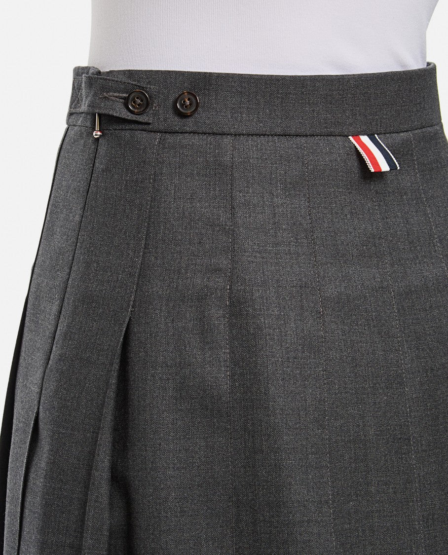 Thom Browne Pleated Midi Skirt