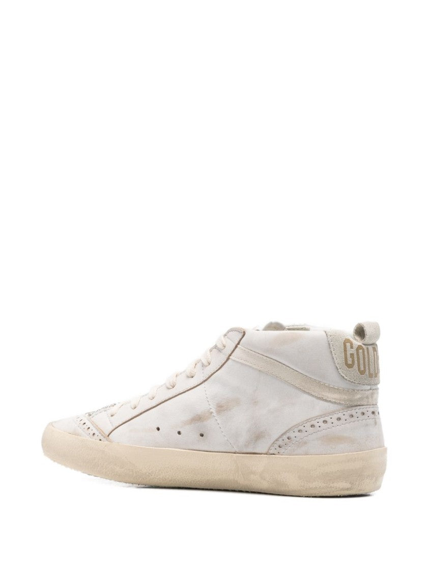 Golden Goose Mid-Top Sneakers With Glitter Star