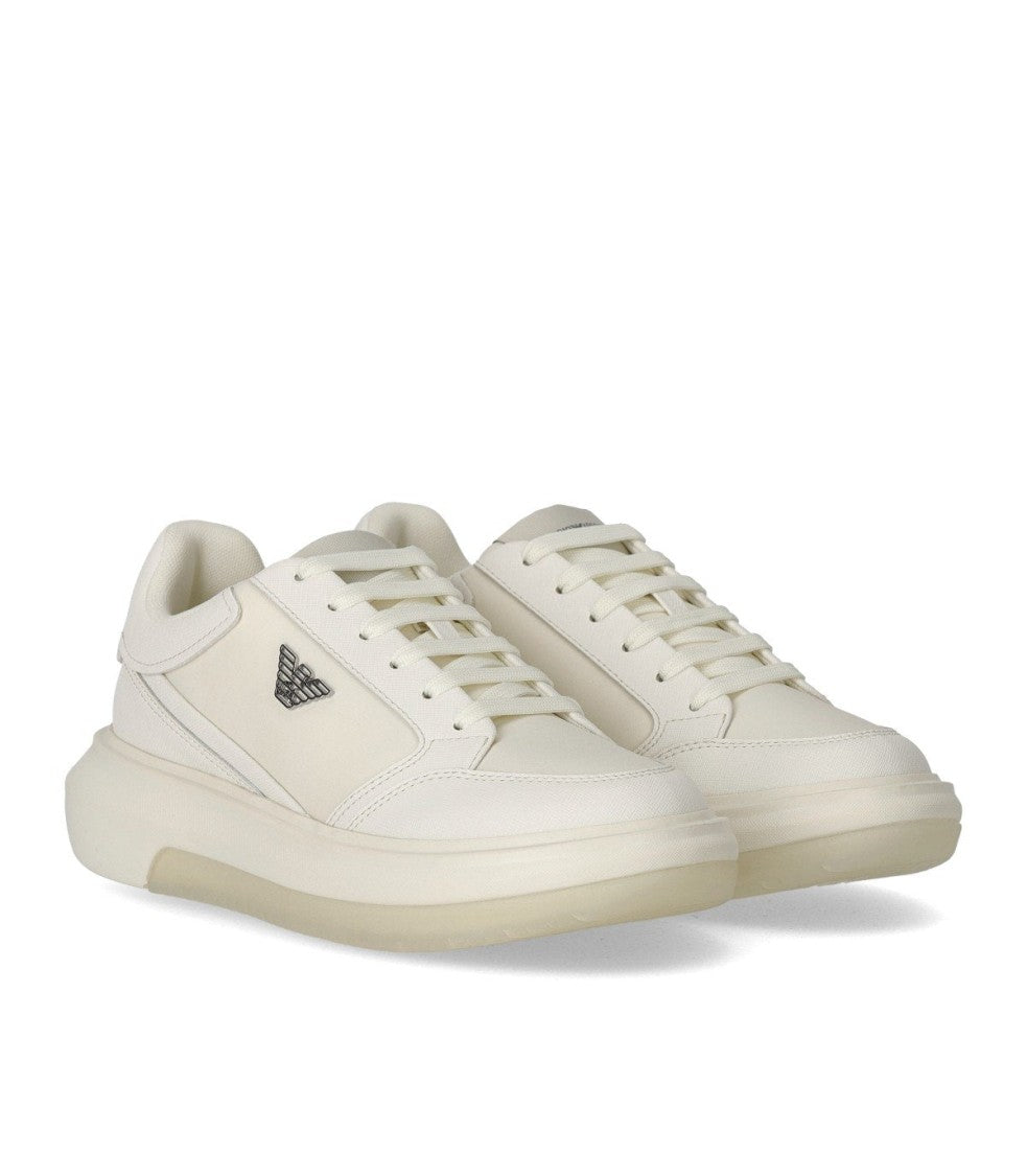 Emporio Armani Saffiano White Sneaker