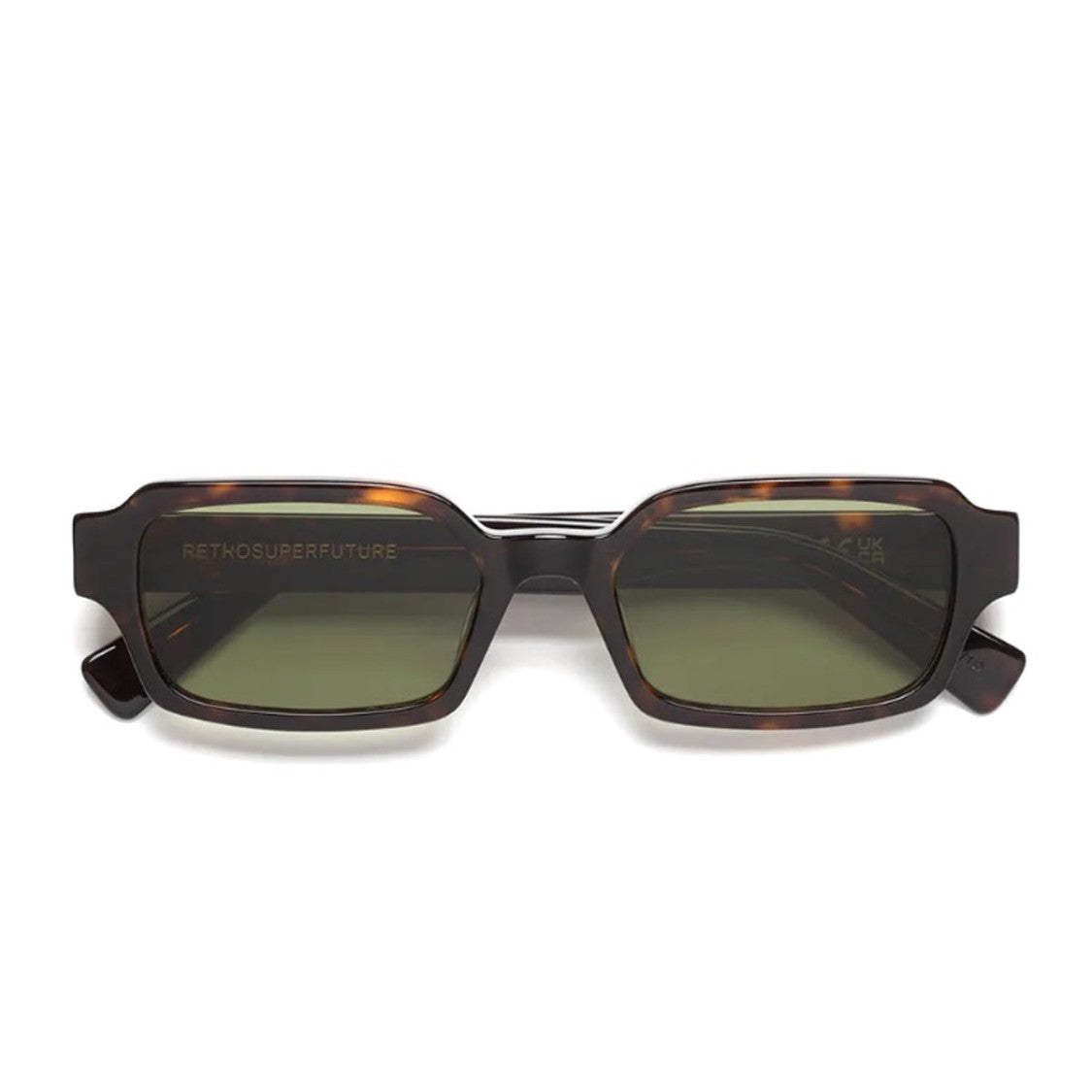 Retrosuperfuture Havana Carino Acetate Rectangular Sunglasses