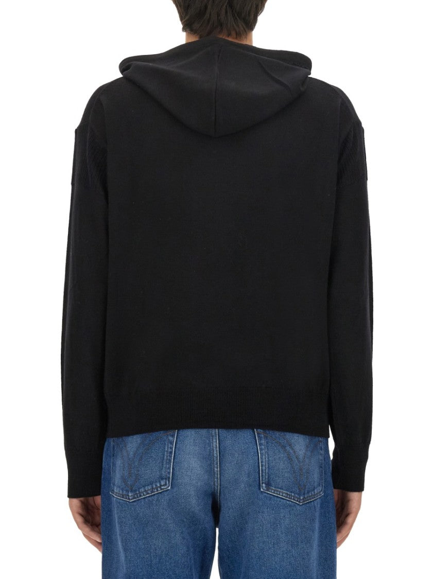 Vivienne Westwood Black Virgin Wool Sweatshirt With Embroidered Logo