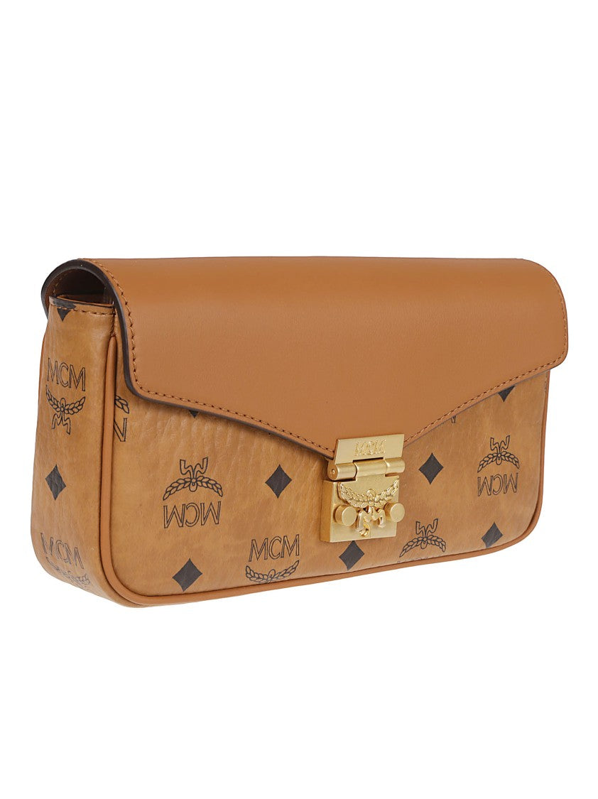 Mcm Rectangular Monogram Canvas Clutch Bag