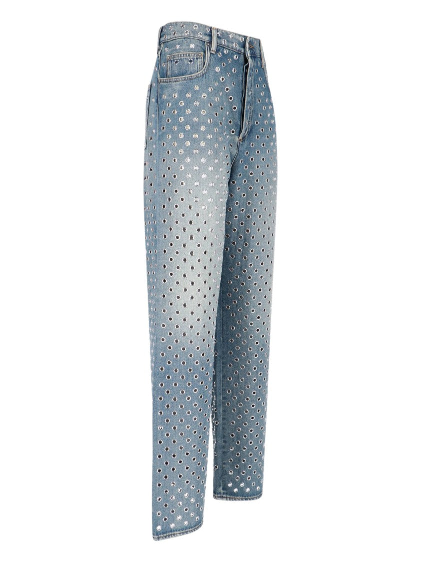 Golden Goose Distressed Blue High-waisted Jeans