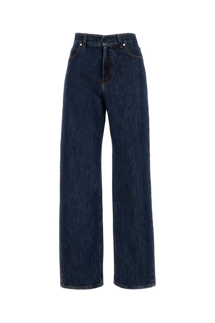 Fendi Wide-Leg Denim Jeans With Contrasting Stitching