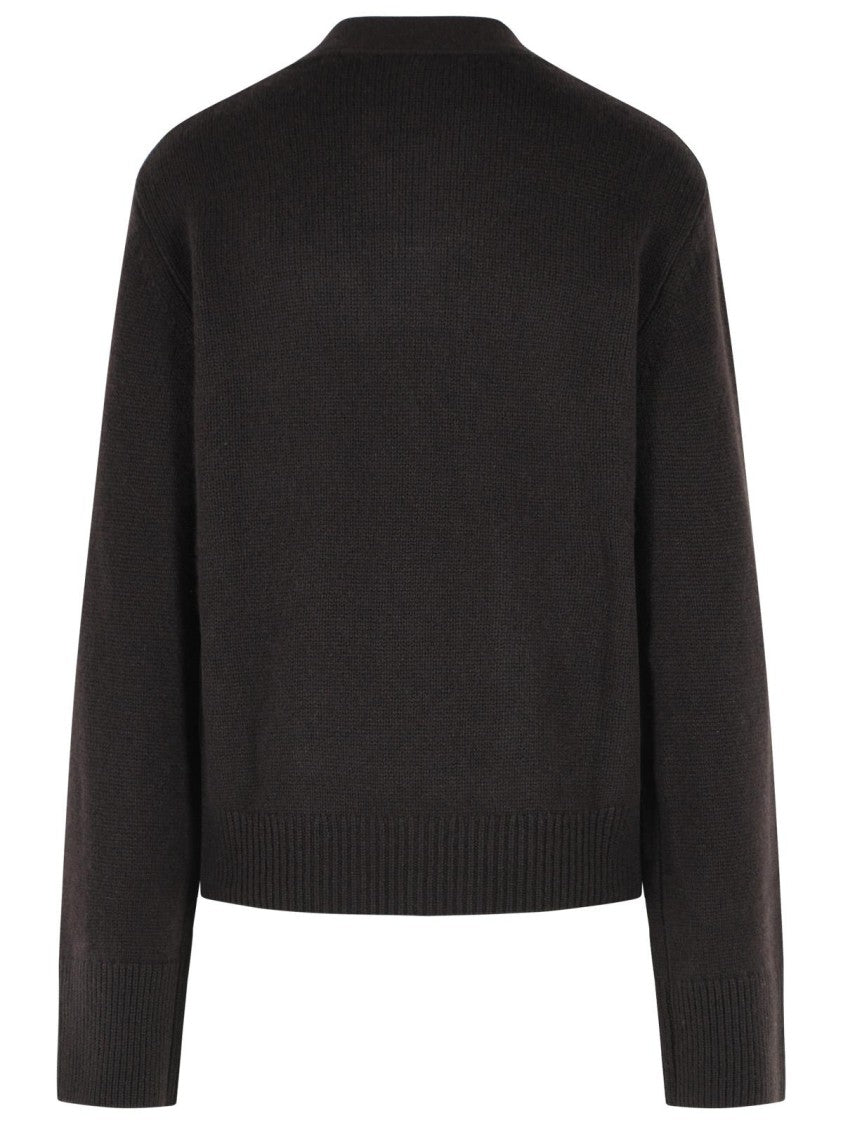 Lisa Yang 'Danni' Dark Brown Cashmere Cardigan