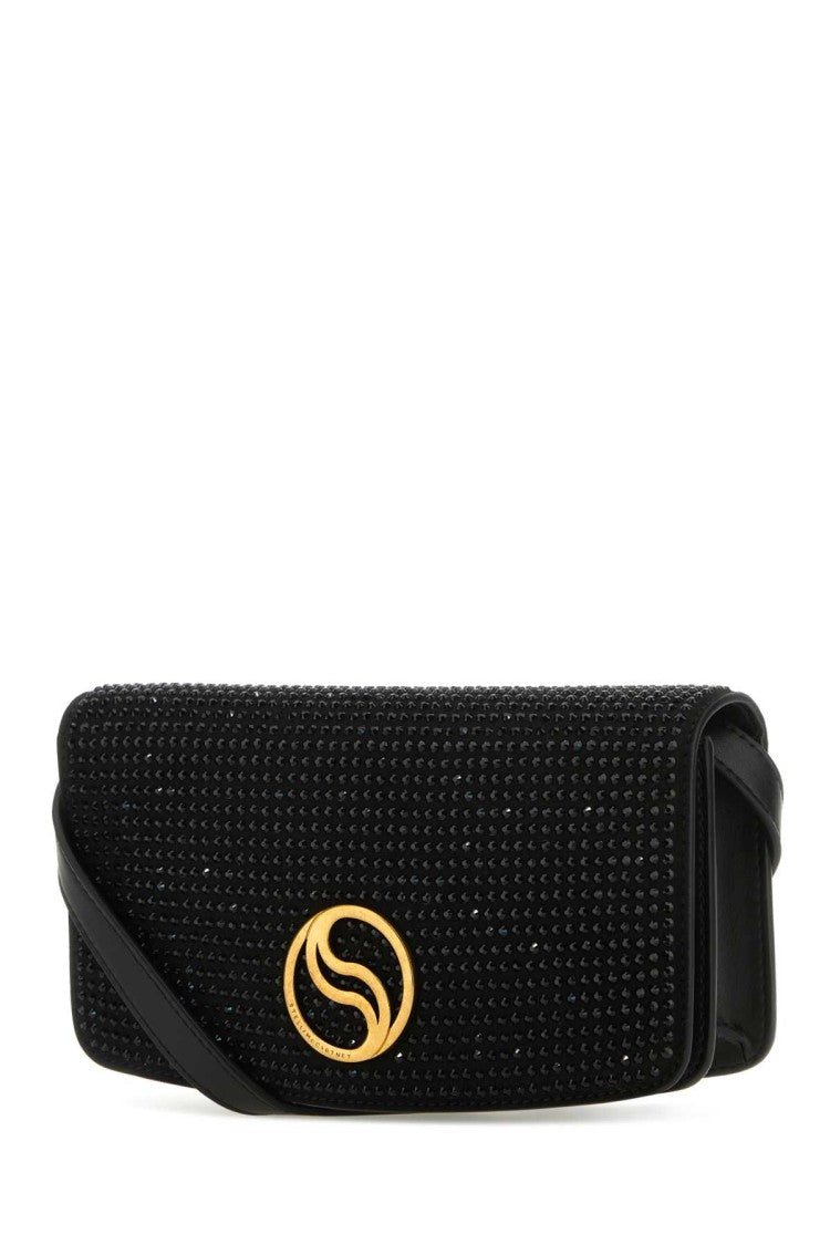 Stella Mccartney Black Alter Mat Mini S-Wave Wallet