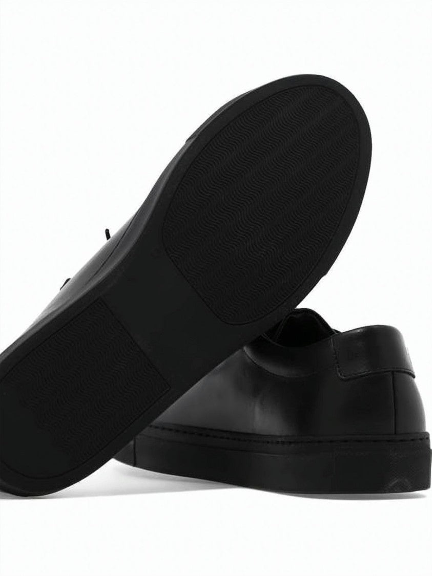 Common Projects Black Cowhide Leather Monochromatic Achilles Sneakers