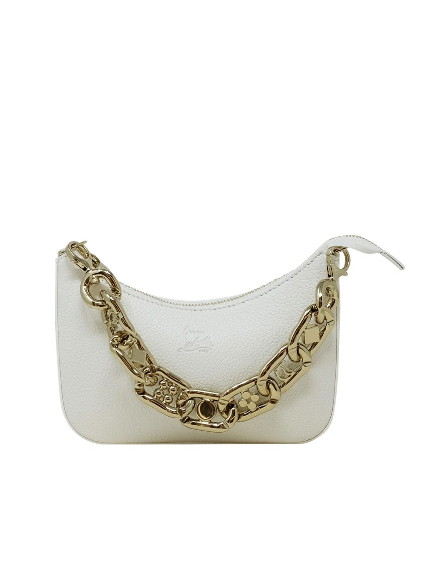 Christian Louboutin White Leather Loubila Chain Minibag