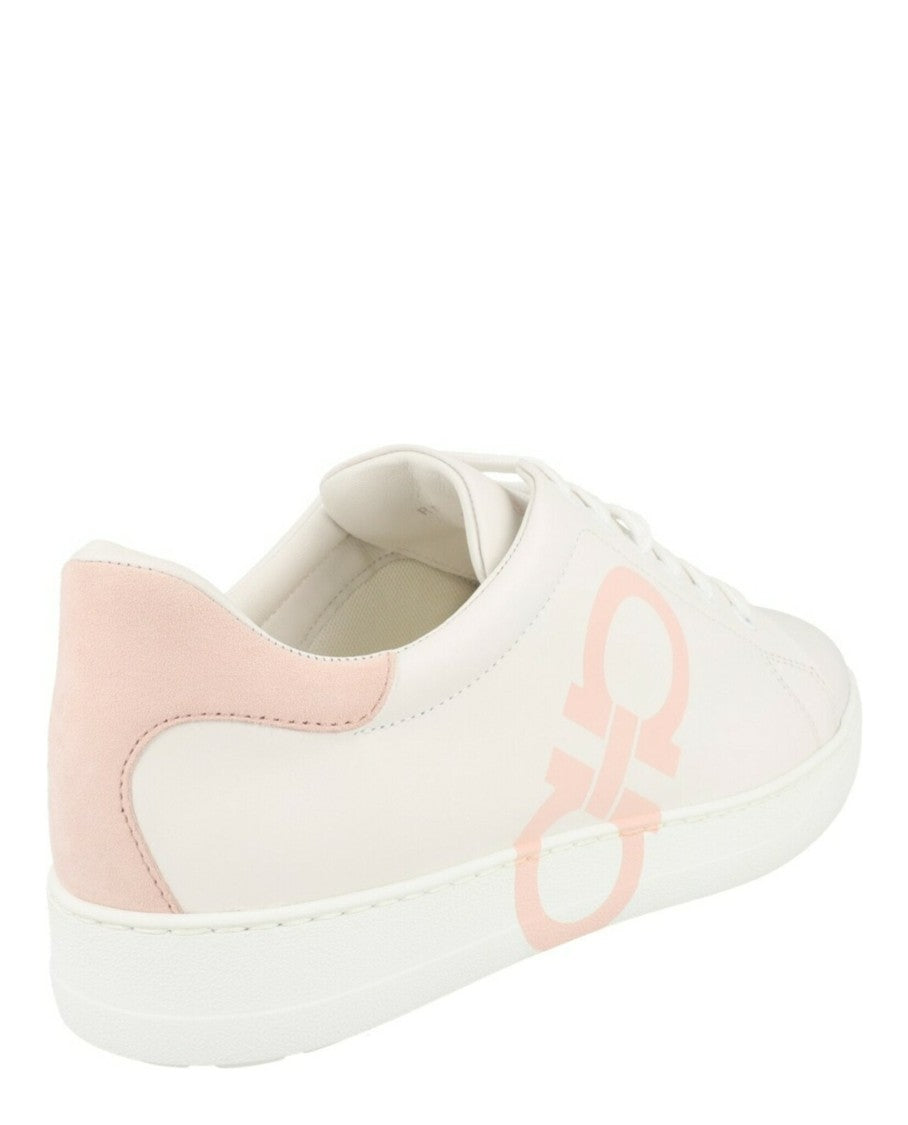 Ferragamo Number Leather Low-Top Sneakers