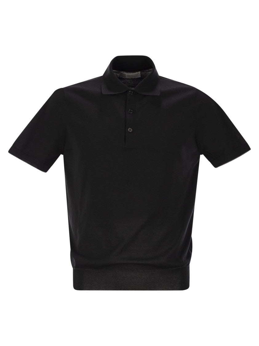 Brunello Cucinelli Lightweight Cotton Knit Polo Shirt