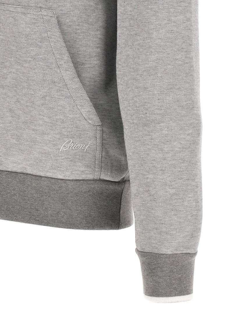 Brioni Piquet Cotton Hoodie