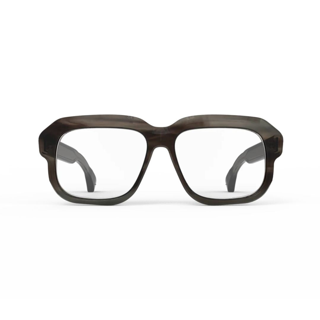 Pugnale N455 S Embrace Oversized Square Frame Eyeglasses With Marbled Acetate Design