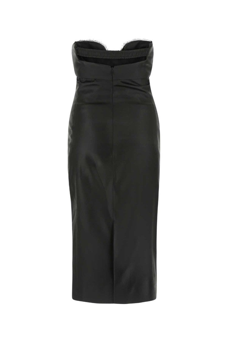 Saint Laurent Black Satin Dress