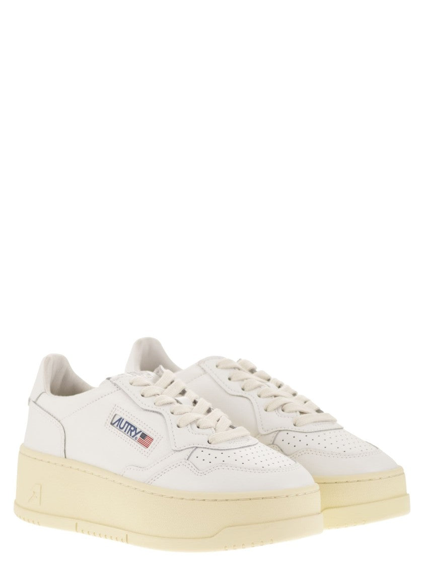 Autry Medalist Platform - Leather Trainers