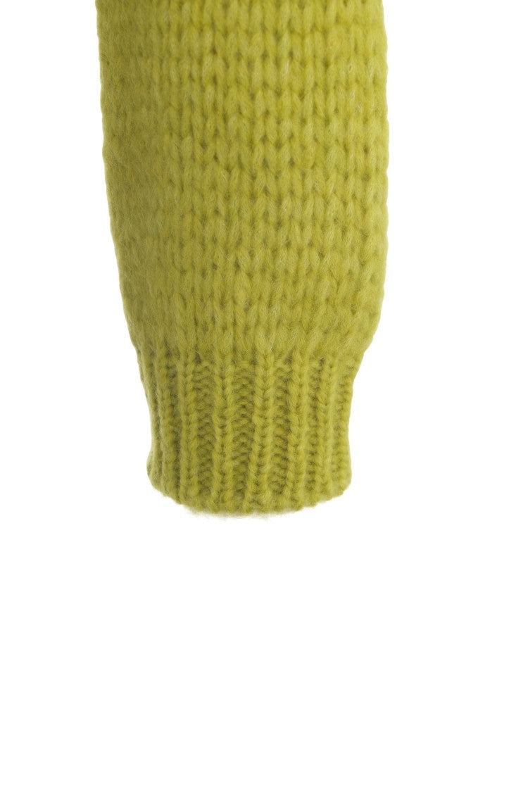 Roberto Collina Cropped Alpaca Blend Sweater With Oversized Fit