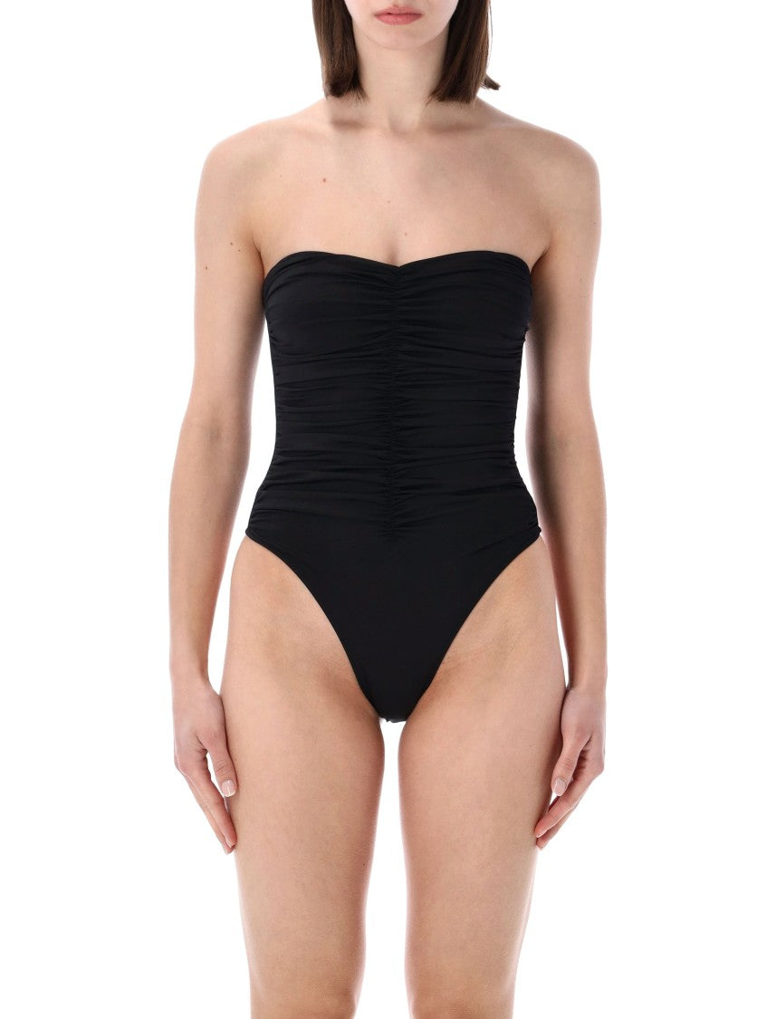 Belamer Vivien Strapless Ruched One-Piece Swimsuit