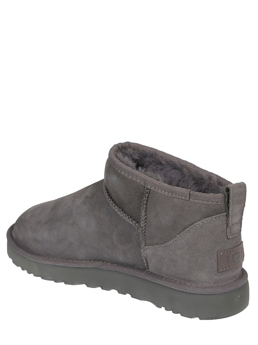 Ugg Grey Suede-Like Ankle Boots