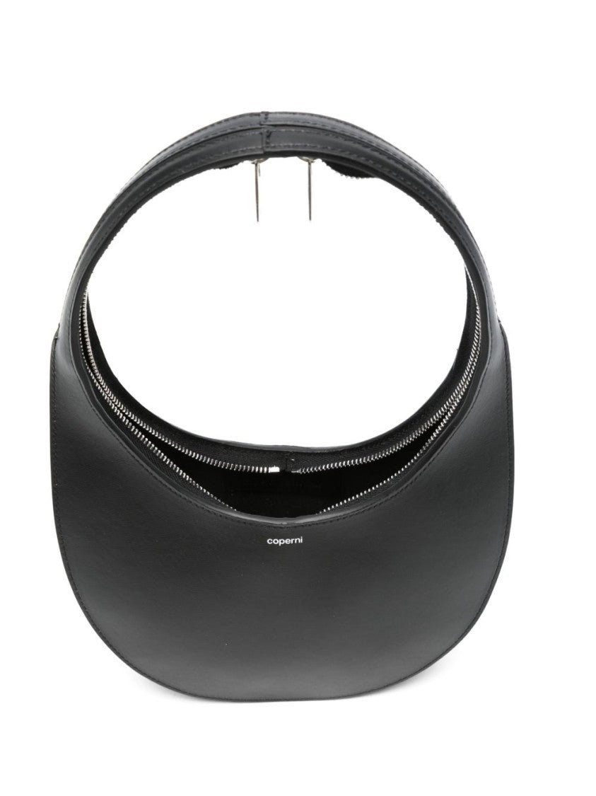 Coperni Black Minimalist Top Zip Logo Bag