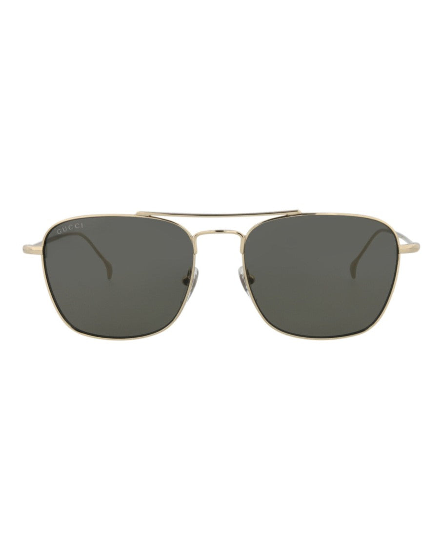 Gucci Square-Frame Metal Sunglasses