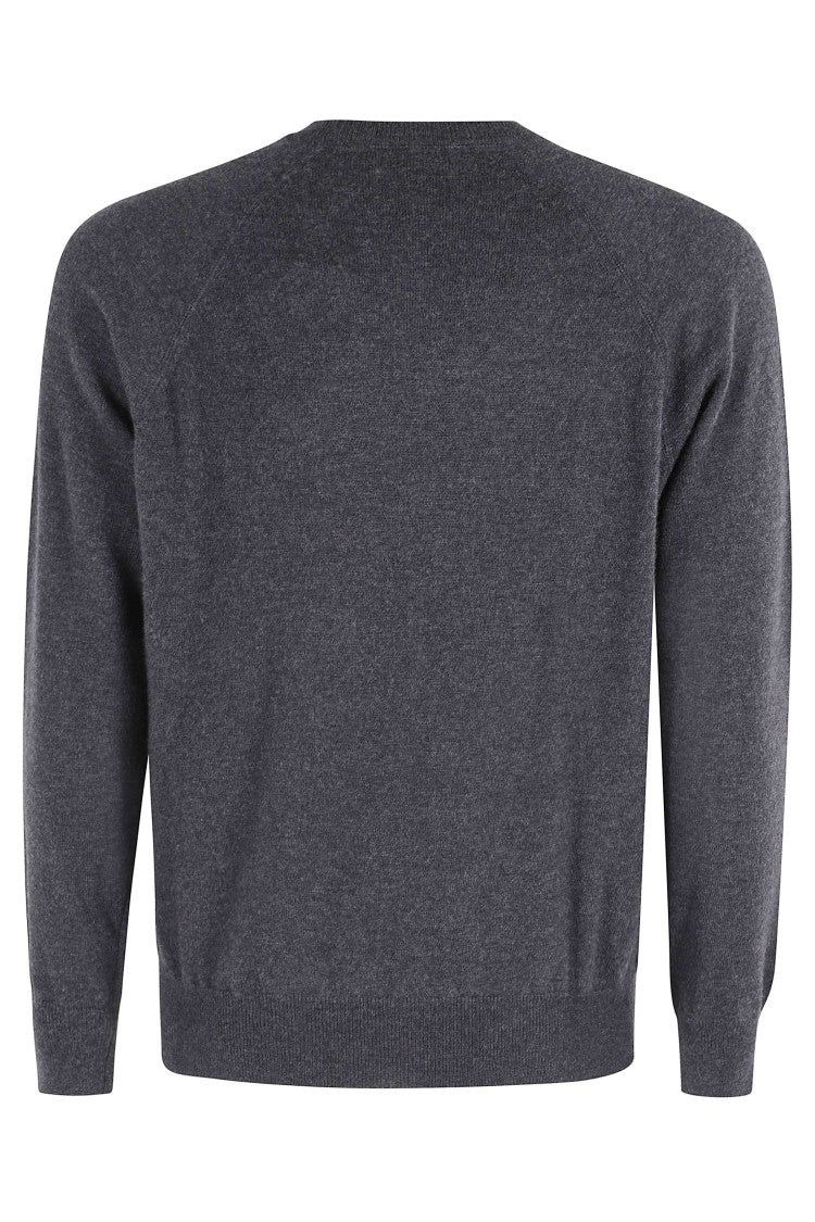 Kangra Woolen Crew Neck Sweatshirt With Ribbed Cuffs