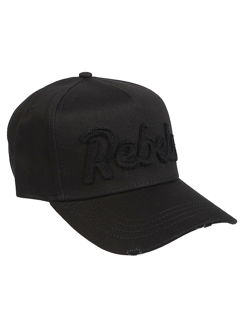 Dsquared2 Rebels Structured Cotton Embroidered Cap
