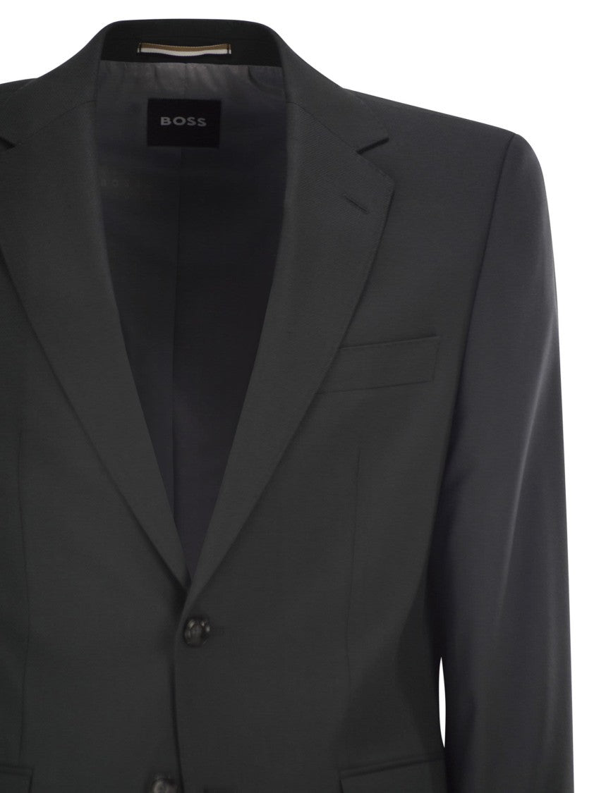 Boss Stretch Virgin Wool Blend Suit
