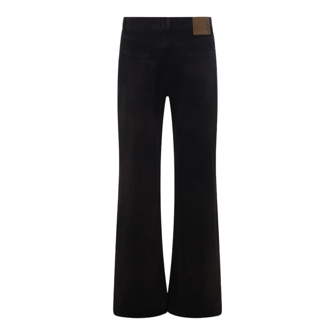 Haikure High-Waisted Flared Jeans With Washed Black Finish