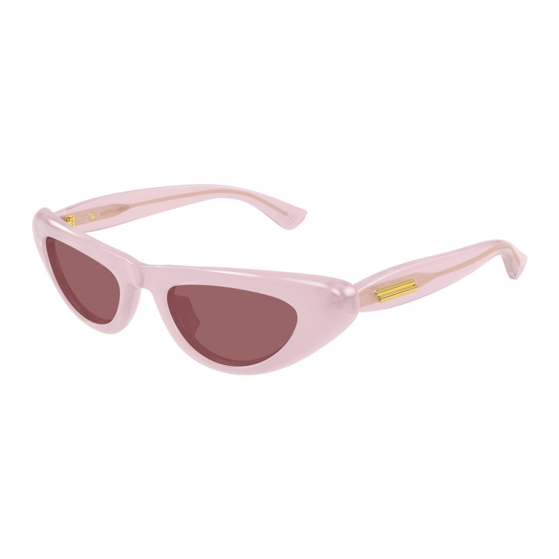 Bottega Veneta Bv1450s Translucent Pale Pink Cat-Eye Sunglasses