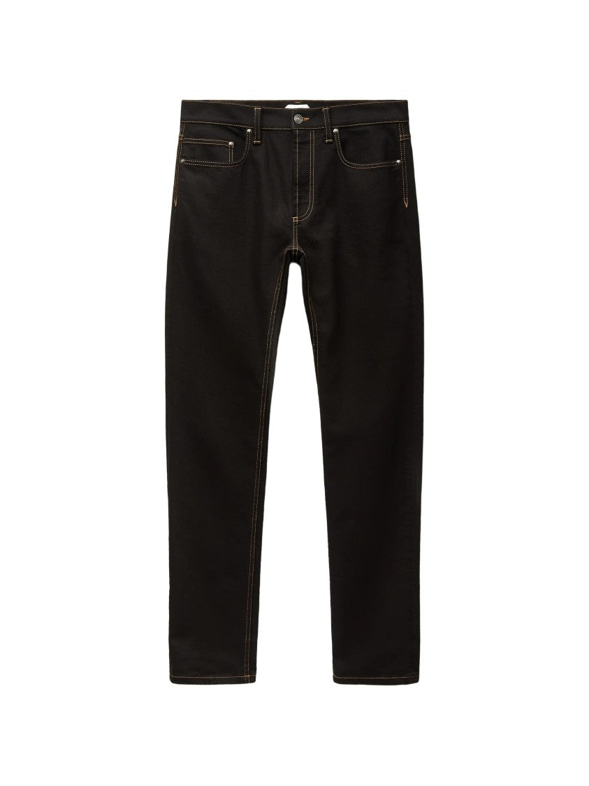 Versace Classic Straight-Leg Denim Pants With Contrast Stitching