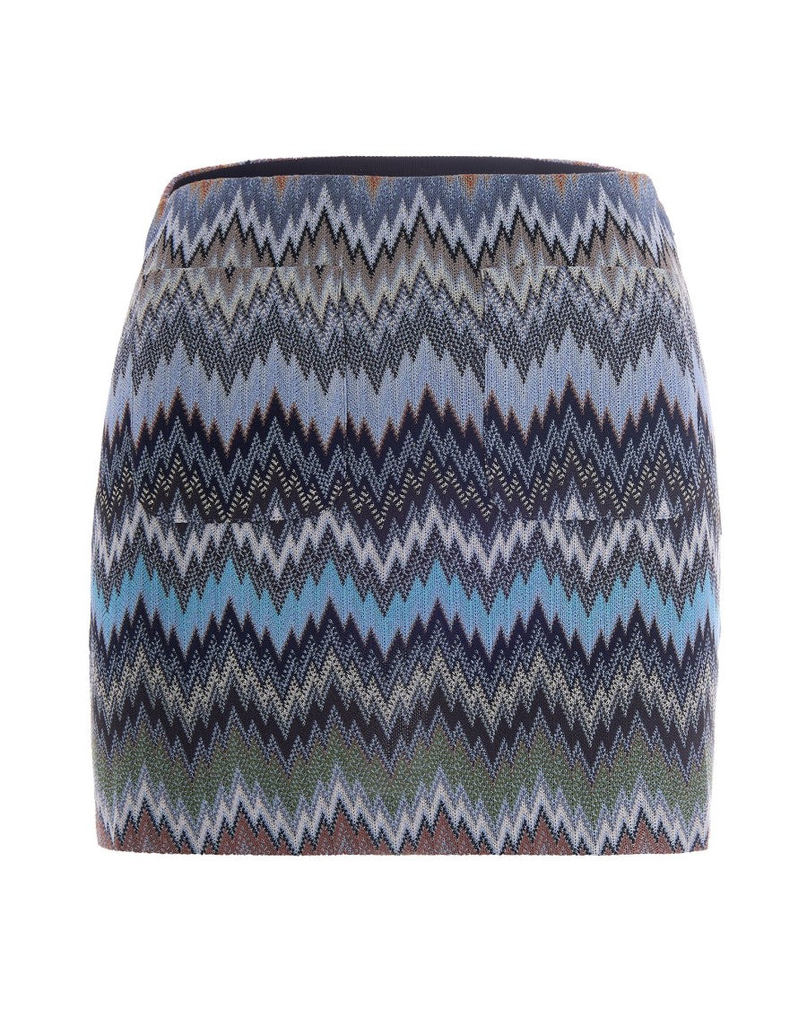 Missoni Chevron Snakeskin Miniskirt
