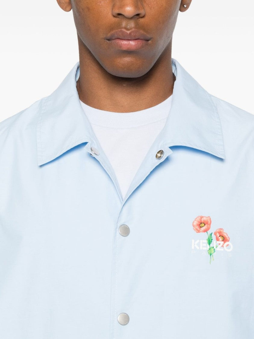 Kenzo Blue Floral Print Button Jacket