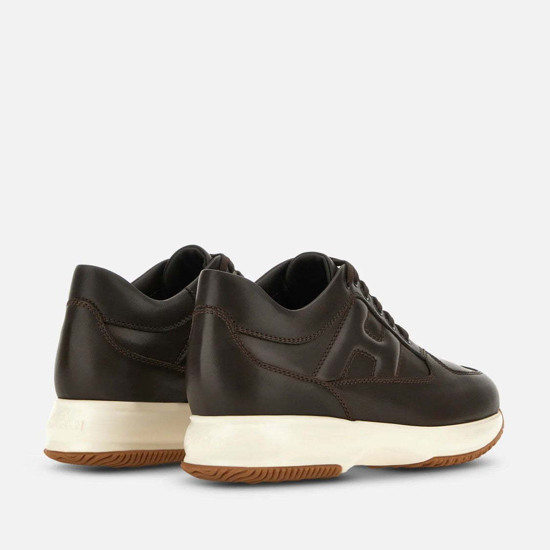Hogan Sophisticated Brown Calfskin Interactive Shoes
