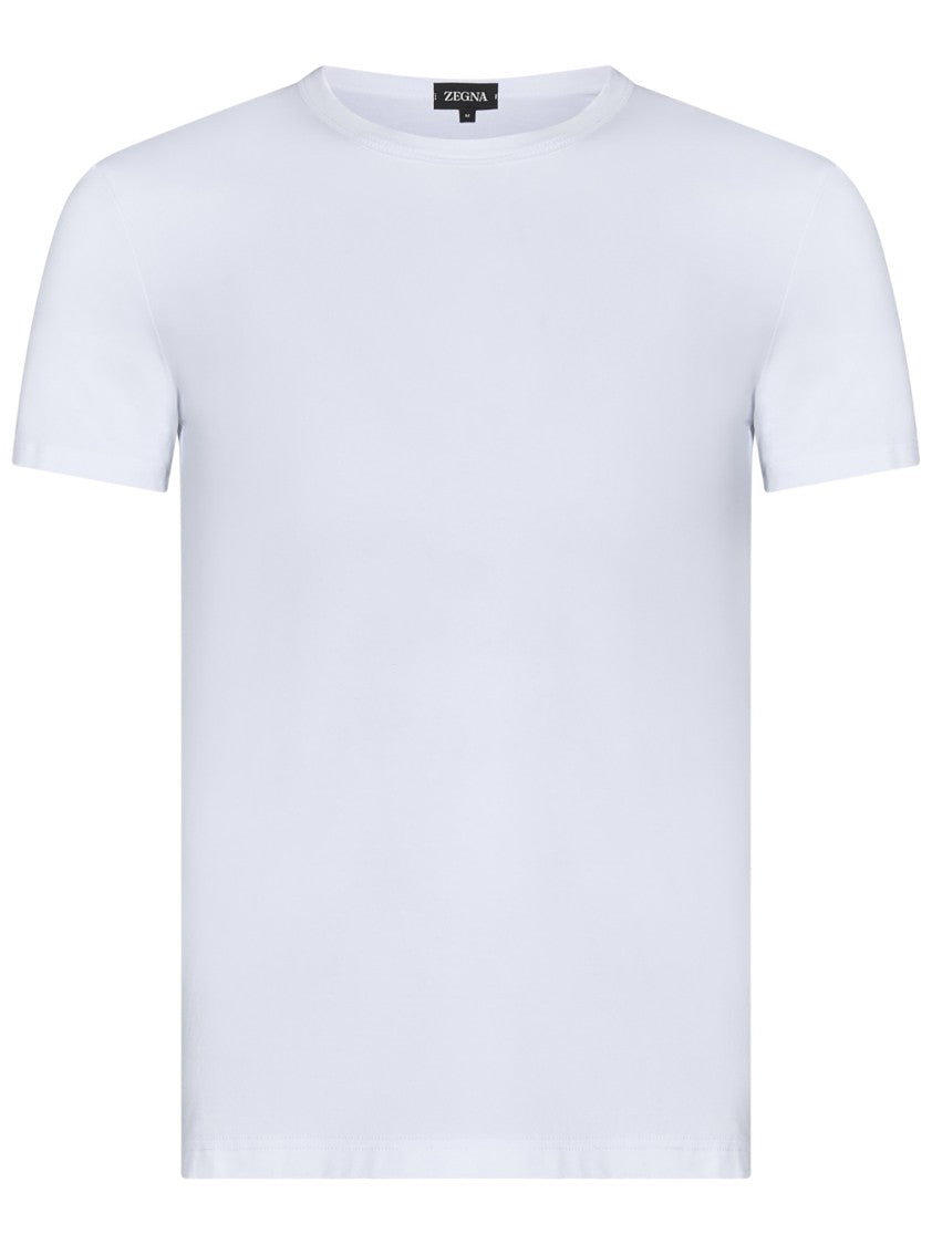 Zegna Refined White T-Shirt With Classic Crew Neckline