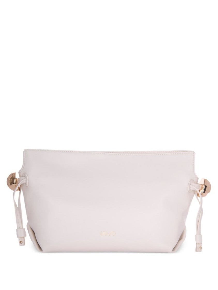 Liu Jo Beige Handbag With Gold-Tone Chain Accents
