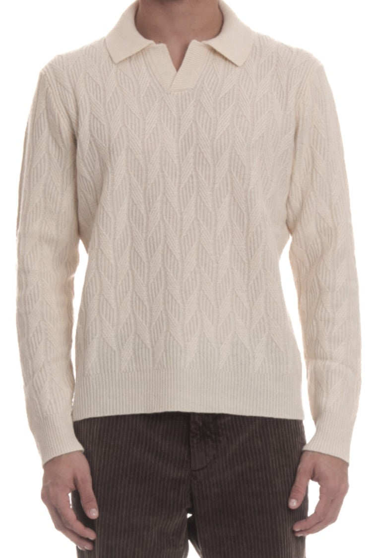 Drumohr Open Collar Lambswool Polo