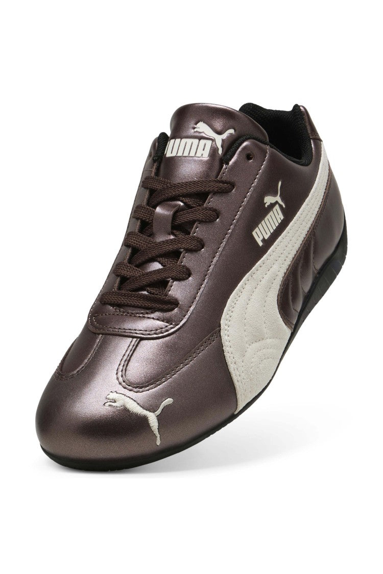 Puma Brown Speedcat Metallic Leather Sneakers