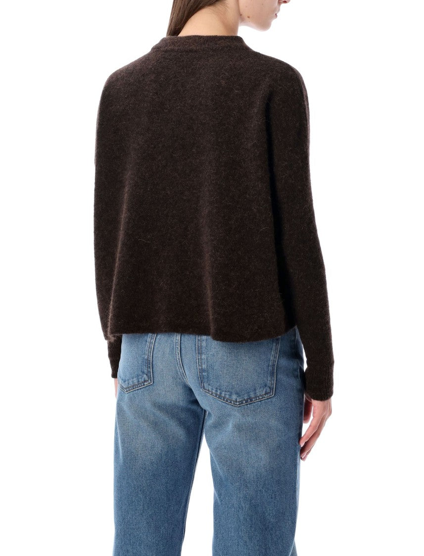 Sessùn Brown Wool Knit Sweater With Relaxed Fit