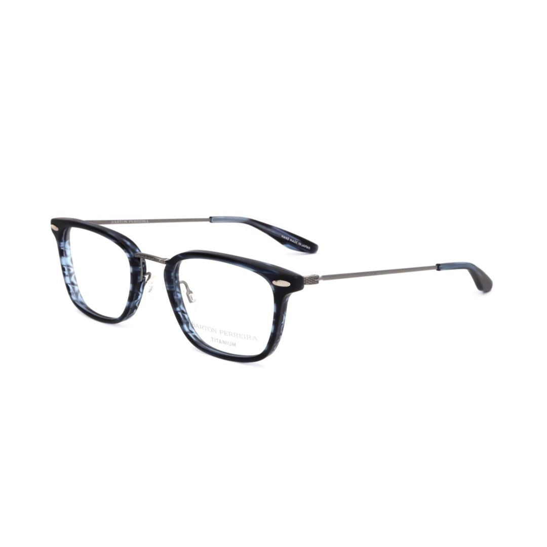 Barton Perreira Bp5018 491Oc Rectangular Tortoiseshell-Patterned Eyeglasses With Metallic Temples