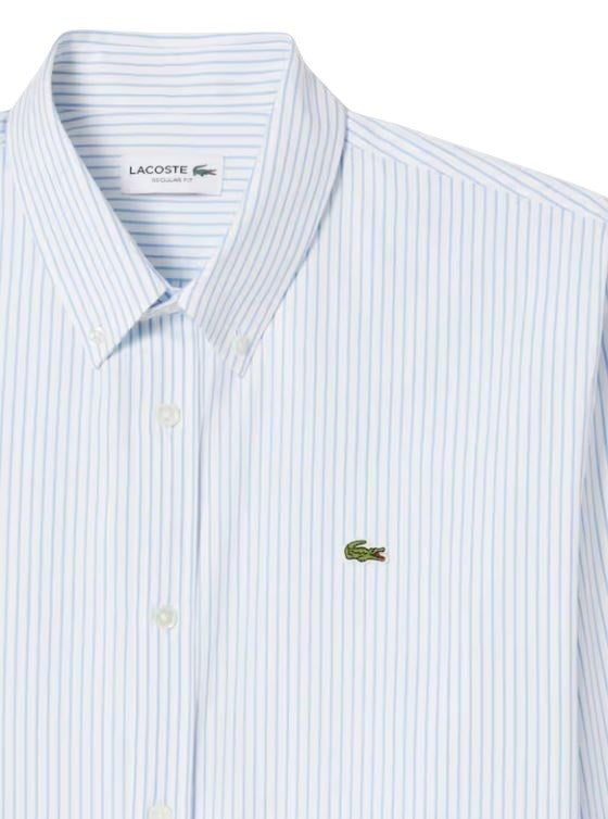 Lacoste Pinstriped Casual Shirt With Mother-Of-Pearl Buttons