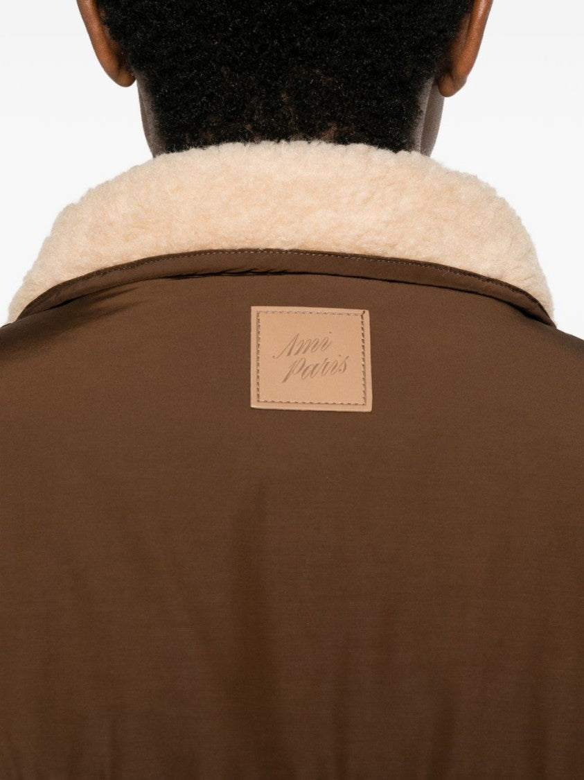 Ami Paris Plush Colorblock Jacket