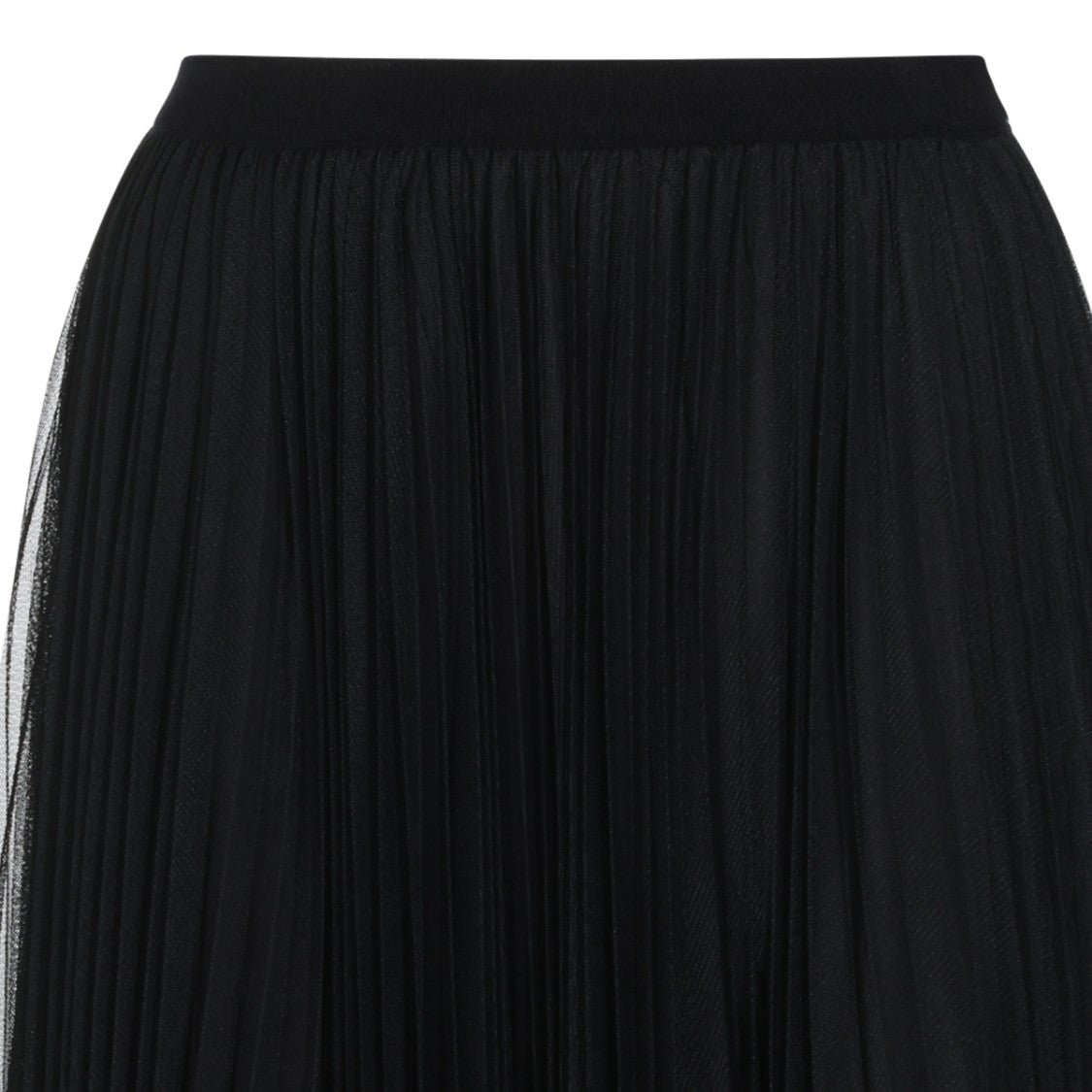Fabiana Filippi Pleated Sheer Overlay Midi Skirt